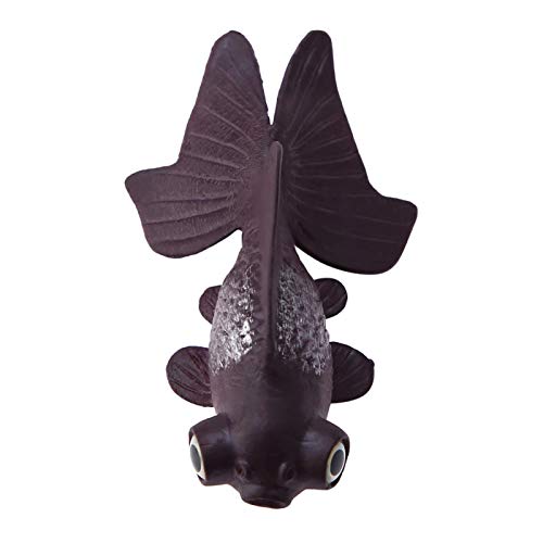 VINGVO Silikon Kleiner Fisch, Fisch Ornament Fischdekoration, 1 Stück für Fischaquarium(No. 6 Brown Goldfish) von VINGVO