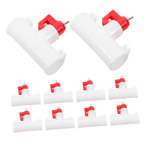 VINTORKY 10pcs Dual-Head Automatic Chicken Waterer Hähnchenwasserspeiser Rohr-hähnchen-wassersystem Mit Ballventilen Automatischer Hühnerwasserspender von VINTORKY