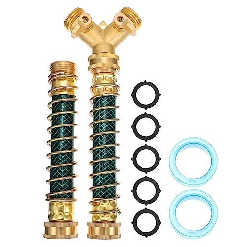 VINTORKY 11stücke Teiliges Aus Messing Garten Schlauchverbinder Splitter Mit Hochdruck Gummischlauch Und Schutzspiralen Für Gartenbewässerung Rostfrei Und Lecksicher VINTORKY 11stücke Teiliges Aus Messing Garten Schlauchverbinder Splitter Mit Hochdruck Gummischlauch Und Schutzspiralen Für Gartenbewässerung Rostfrei Und Lecksicher von VINTORKY