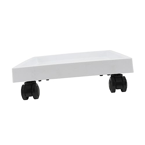 VINTORKY 1Stück Beweglicher Blumenpott Roller Mit Universalrädern Quadrat Blumenuntersetzer Für Blumentöpfe Und Pflanzen Und Praktisch Weiße Für Drinnen von VINTORKY