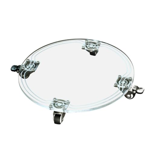 VINTORKY 1Stück Transparenter Halter Mit Beweglichen Rädern Acryl Pflanzenroller Für Innen Und Außenbereich Starke Tragfähigkeit Zu Reinigen Für Große von VINTORKY