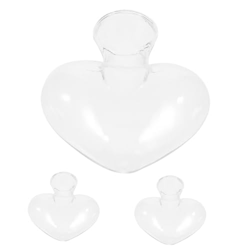 VINTORKY 3stücke Herzförmige Glasvase Für Hydrokultur Kreative Blumenvase Zum Dekorieren Für Zuhause Und Büro Für Blumenarrangements Und Pflanzenschmuck VINTORKY 3stücke Herzförmige Glasvase Für Hydrokultur Kreative Blumenvase Zum Dekorieren Für Zuhause Und Büro Für Blumenarrangements Und Pflanzenschmuck von VINTORKY