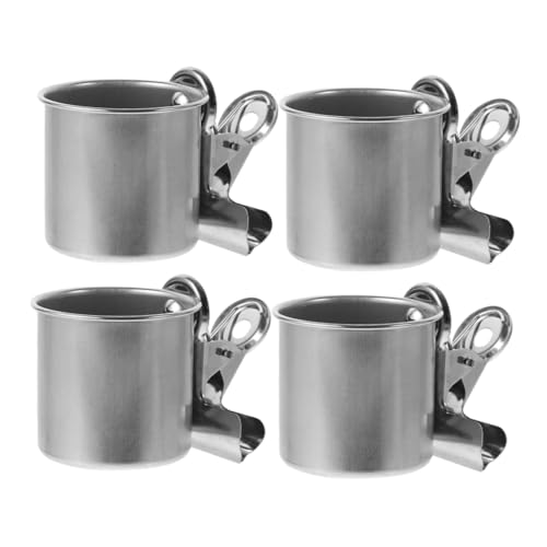 VINTORKY Vogelkäfig-Wasserfutterspender-Set 4-teilig Edelstahl Vogelfutternapf für Papageienkäfig leicht zu reinigen VINTORKY Vogelkäfig-Wasserfutterspender-Set 4-teilig Edelstahl Vogelfutternapf für Papageienkäfig leicht zu reinigen von VINTORKY