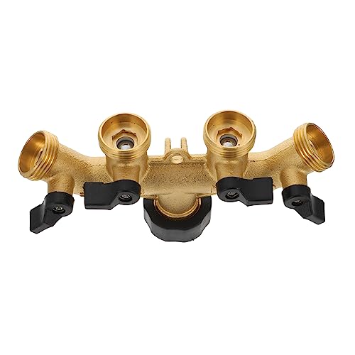 VINTORKY Schlauchadapter-Set Messing Gartenschlauch-verteiler Einzelgelenke 3/4 Zoll Anschlussstück Für Mehrere Auslässe von VINTORKY