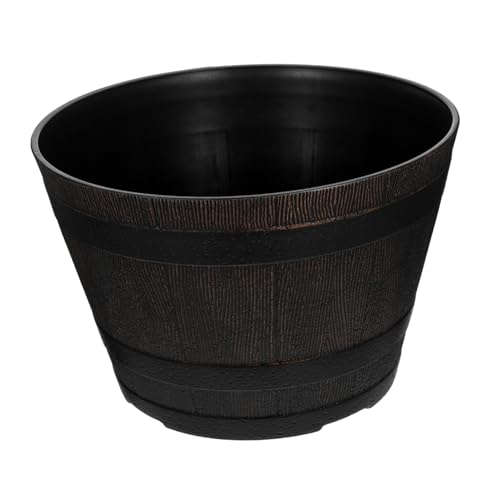 VINTORKY Dekorativer Resin Im Holzdesign Für Bonsai Und Sukkulenten Pflanztopf Für Garten Für Innen Und Außengebrauch von VINTORKY