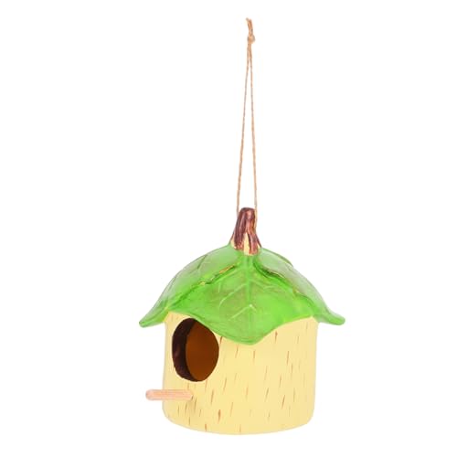 VINTORKY Attraktives Vogelhaus Aus Kunstharz Mit Blattmotiv Ästhetischer Nistkasten Für Den Außenbereich Für Vögel Und Zur Verschönerung des Gartens von VINTORKY