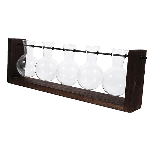 VINTORKY Dekorativer -pflanztopf Zum Aufhängen Aus Glas Mit Holzständer Für Büro Oder Wohnzimmer von VINTORKY