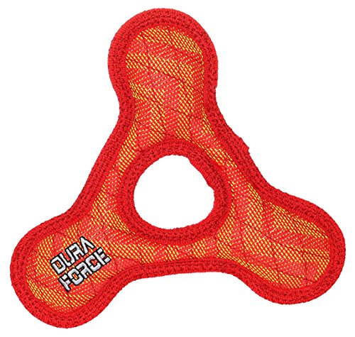 VIP55 DURAFORCE Junior Triangle Ring Zig Zag Hundespielzeug, Rot von DURA FORCE
