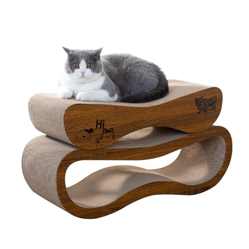 Katzenkratzer 2 in 1 Kratzbaum für Indoor Katzen Kratzbrett Karton, Horizontale Wellpappe Kratzunterlage für Katzen als Betten & Möbel Reversible Sofa Scratch Katzenkratzer 2 in 1 Kratzbaum für Indoor Katzen Kratzbrett Karton, Horizontale Wellpappe Kratzunterlage für Katzen als Betten & Möbel Reversible Sofa Scratch von VIRAAGYIYOU