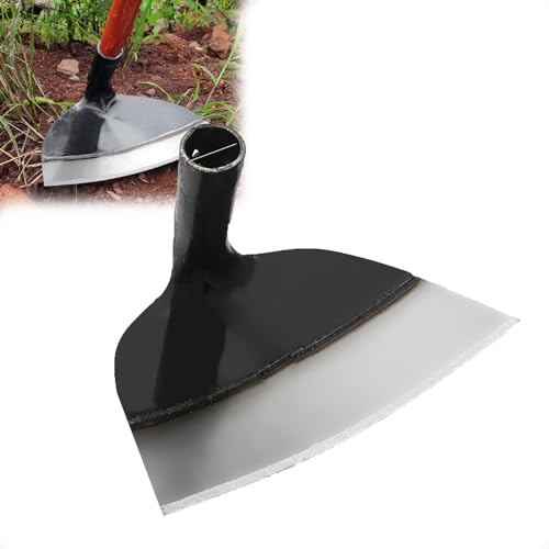 VISIOLEX Schwere Stahl Gartenarbeit Unkraut Hacke, Edelstahl Bauernhof Hacke hohlen Kopf Garten Hacke, Garten Unkraut Hacke, Garten, Bauernhof und Hinterhof Hacken Werkzeuge (23.5cm) von VISIOLEX