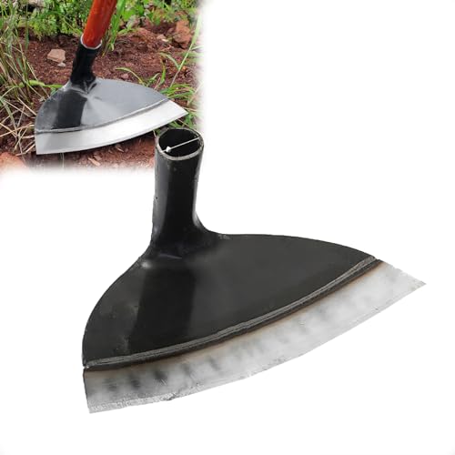 VISIOLEX Schwere Stahl Gartenarbeit Unkraut Hacke, Edelstahl Bauernhof Hacke hohlen Kopf Garten Hacke, Garten Unkraut Hacke, Garten, Bauernhof und Hinterhof Hacken Werkzeuge (28.5cm) von VISIOLEX