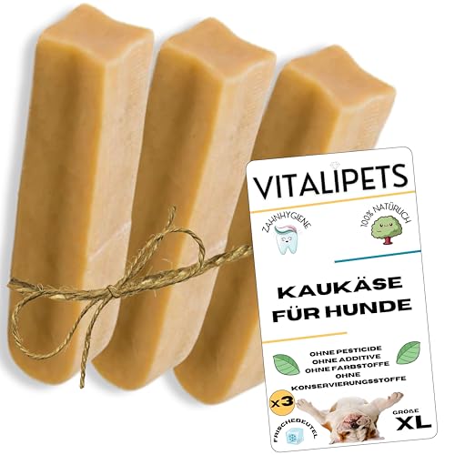 Yak-Käse für Hunde - Natürlicher Kauknochen - Leckerlis - Belohnung - Spielzeug Unzerstörbare Welpenbeschäftigung - Kauen - Zahnhygiene - Anti-Stress (GRÖSSE XL Hunde von 15 bis 20 Kg - 3er-Set) Yak-Käse für Hunde - Natürlicher Kauknochen - Leckerlis - Belohnung - Spielzeug Unzerstörbare Welpenbeschäftigung - Kauen - Zahnhygiene - Anti-Stress (GRÖSSE XL Hunde von 15 bis 20 Kg - 3er-Set) von VITALIPETS