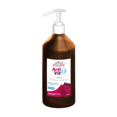 ArtiVit Sirup Hochwirksame Gelenk - Unterstützung - VITAR Veterinae - für Hunde und Katzen mit Glucosamin, MSM & Hyaluron – Flüssige Alternative zu Tabletten - 1000 ml von VITAR Veterinae