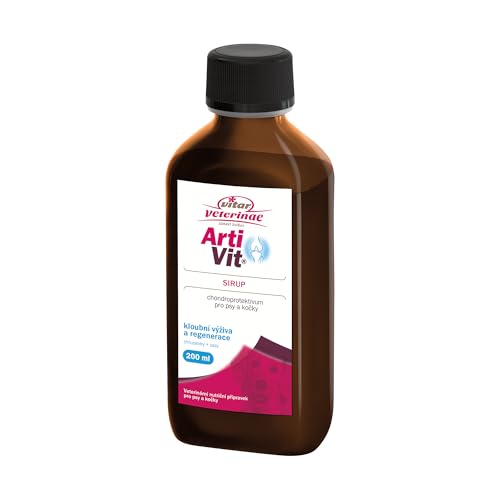ArtiVit Sirup Hochwirksame Gelenk - Unterstützung - VITAR Veterinae - für Hunde und Katzen mit Glucosamin, MSM & Hyaluron – Flüssige Alternative zu Tabletten - 200 ml von VITAR Veterinae