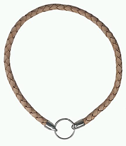 Bolo Leder Haushalsband Ø 6 mm fürSaluki,Whippet,Italian Greyhound, Lurcher und Windhund oder Greyhound und Cockerpoo Farbe Natur viele Grössen (25 cm) von VITASIMPLEX