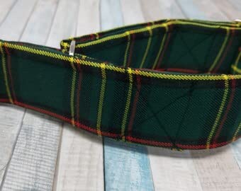 Windhundhalsband,Martingale fürSaluki,Whippet,Italian Greyhound, Lurcher und Windhund oder Greyhound (Br.5cm 30/36 cm 11,8/14,7 Zoll, Schottenmuster grün) von VITASIMPLEX