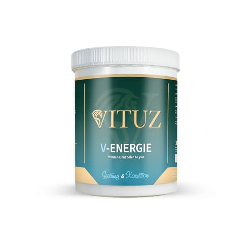 VITUZ V-Energie - Leistungssteigerndes Nahrungsergänzungsmittel für Pferde, mit Vitamin E und Selen zur Förderung von Vitalität, Ausdauer und Zellschutz - 1KG von VITUZ