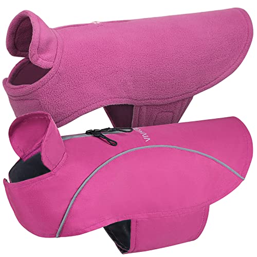 VIVAGLORY 3-in-1-Hundemäntel mit Fleecefutter, Reflektierend Wasserfest Hundemantel für kaltes Wetters, Windjacke, Warmer Pullover mit Leinenportal, Hunde Wintermäntel für Große Hunde VIVAGLORY 3-in-1-Hundemäntel mit Fleecefutter, Reflektierend Wasserfest Hundemantel für kaltes Wetters, Windjacke, Warmer Pullover mit Leinenportal, Hunde Wintermäntel für Große Hunde von VIVAGLORY