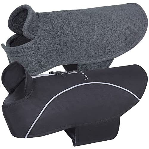 VIVAGLORY 3-in-1-Hundemäntel mit Fleecefutter, Reflektierend Wasserfest Hundemantel für kaltes Wetters, Windjacke, Warmer Pullover mit Leinenportal, Hunde Wintermäntel für Kleine Hunde VIVAGLORY 3-in-1-Hundemäntel mit Fleecefutter, Reflektierend Wasserfest Hundemantel für kaltes Wetters, Windjacke, Warmer Pullover mit Leinenportal, Hunde Wintermäntel für Kleine Hunde von VIVAGLORY
