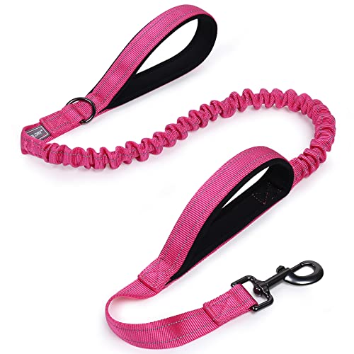 VIVAGLORY Bungee Leine Hund Hundeleine Große Hunde Line Hund Große Hunde Jogging Leine für Hund Hundeleine Elastisch, Verstellbare Längen (122-168CM), Rosa von VIVAGLORY