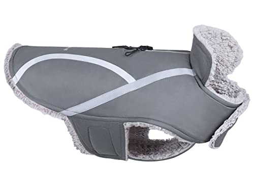 VIVAGLORY Hunde Wintermäntel, Schnee- und Winddicht Sowie Wasserabweisend Hunde Wintermantel mit Bauchschutz, Verstellbar Hundejacke Warme Fleece-gefüttert für Kleine Mittlere Große Hunde, Grau VIVAGLORY Hunde Wintermäntel, Schnee- und Winddicht Sowie Wasserabweisend Hunde Wintermantel mit Bauchschutz, Verstellbar Hundejacke Warme Fleece-gefüttert für Kleine Mittlere Große Hunde, Grau von VIVAGLORY