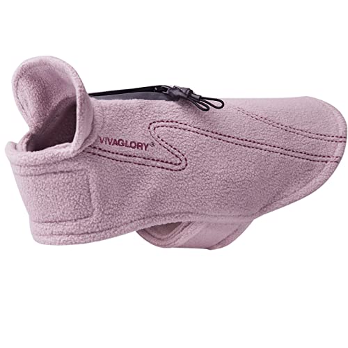 VIVAGLORY Hunde-Fleece-Mantel Warme Jacke mit Klettverschluss, Leicht Anzuziehen und Auszuziehen, Winterweste Pullover für Mittlere, Große Hunde Winddichte Kleidung für Kaltes Wetter, L, Rosa VIVAGLORY Hunde-Fleece-Mantel Warme Jacke mit Klettverschluss, Leicht Anzuziehen und Auszuziehen, Winterweste Pullover für Mittlere, Große Hunde Winddichte Kleidung für Kaltes Wetter, L, Rosa von VIVAGLORY