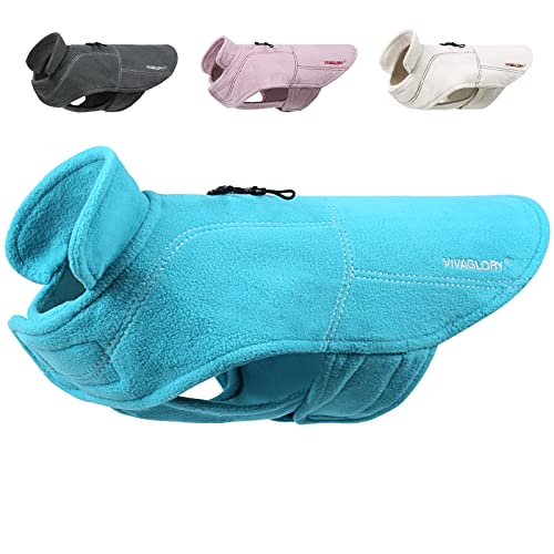 VIVAGLORY Hunde-Fleeceweste, Hundepullover für Kaltes Wetter für Mittel Hunde, Adjustable Winter Warm Vest with Two-Way Zipper Opening, Reflektierende Hundemäntel, Mittel, Türkis VIVAGLORY Hunde-Fleeceweste, Hundepullover für Kaltes Wetter für Mittel Hunde, Adjustable Winter Warm Vest with Two-Way Zipper Opening, Reflektierende Hundemäntel, Mittel, Türkis von VIVAGLORY