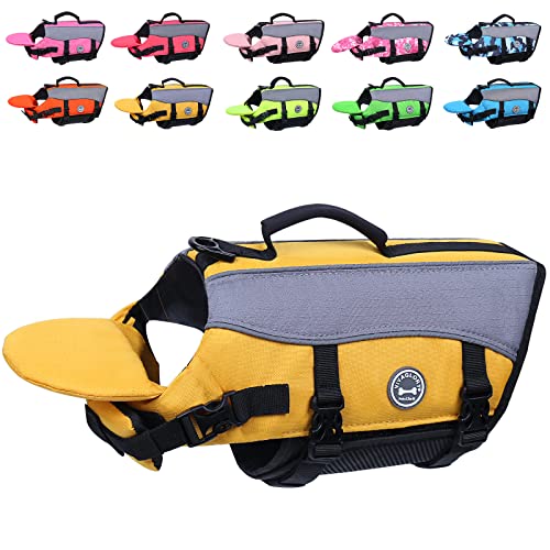 VIVAGLORY Hunde Schwimmweste mit abnehmbarem Frontauftrieb, Rettungsweste mit Reflektierenden Besätzen & Zusätzliche Polsterung zum Schwimmen & Bootfahren Gelb XS VIVAGLORY Hunde Schwimmweste mit abnehmbarem Frontauftrieb, Rettungsweste mit Reflektierenden Besätzen & Zusätzliche Polsterung zum Schwimmen & Bootfahren Gelb XS von VIVAGLORY