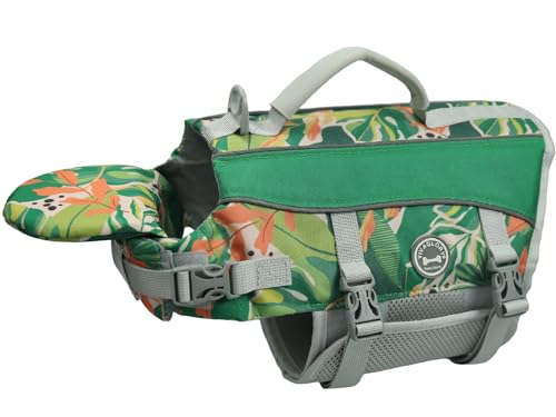 VIVAGLORY Hunde Schwimmweste mit abnehmbarem Frontauftrieb, Rettungsweste mit Reflektierenden Besätzen & Zusätzliche Polsterung zum Schwimmen & Bootfahren Grün XXS VIVAGLORY Hunde Schwimmweste mit abnehmbarem Frontauftrieb, Rettungsweste mit Reflektierenden Besätzen & Zusätzliche Polsterung zum Schwimmen & Bootfahren Grün XXS von VIVAGLORY