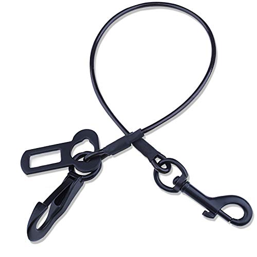 VIVAGLORY Hunde-Sicherheitsgurt, kaufest, wasserdicht, multifunktional, robustes Stahlseil, Auto-Sicherheitsgurt für mittelgroße und große Hunde, 84 cm, Schwarz VIVAGLORY Hunde-Sicherheitsgurt, kaufest, wasserdicht, multifunktional, robustes Stahlseil, Auto-Sicherheitsgurt für mittelgroße und große Hunde, 84 cm, Schwarz von VIVAGLORY