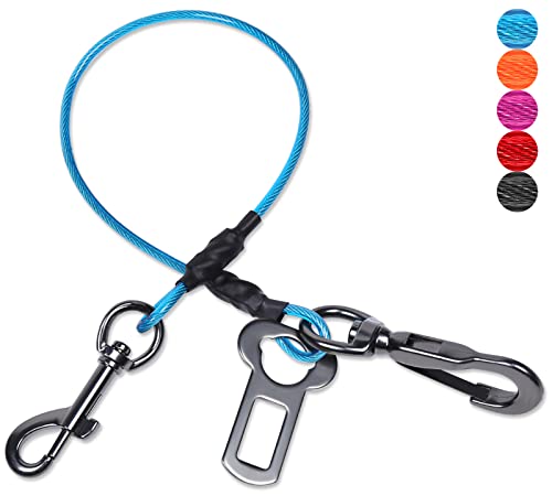 VIVAGLORY Hunde-Sicherheitsgurt, kausicher, multifunktional, wasserdicht, Robustes Stahlseil, Haustier-Auto-Sicherheitsgurt, Rückhaltegeschirr für kleine Hunde, 42 cm, blau VIVAGLORY Hunde-Sicherheitsgurt, kausicher, multifunktional, wasserdicht, Robustes Stahlseil, Haustier-Auto-Sicherheitsgurt, Rückhaltegeschirr für kleine Hunde, 42 cm, blau von VIVAGLORY