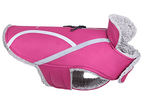 VIVAGLORY Hunde Wintermäntel, Schnee- und Winddicht Sowie Wasserabweisend Hunde Wintermantel mit Bauchschutz, Verstellbar Hundejacke Warme Fleece-gefüttert für Kleine Mittlere Große Hunde, Fuchsia VIVAGLORY Hunde Wintermäntel, Schnee- und Winddicht Sowie Wasserabweisend Hunde Wintermantel mit Bauchschutz, Verstellbar Hundejacke Warme Fleece-gefüttert für Kleine Mittlere Große Hunde, Fuchsia von VIVAGLORY