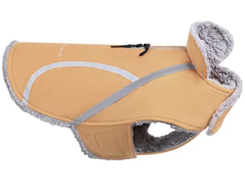 VIVAGLORY Hunde Wintermäntel, Schnee- und Winddicht Sowie Wasserabweisend Hunde Wintermantel mit Bauchschutz, Verstellbar Hundejacke Warme Fleece-gefüttert für Kleine Mittlere Große Hunde, Khaki VIVAGLORY Hunde Wintermäntel, Schnee- und Winddicht Sowie Wasserabweisend Hunde Wintermantel mit Bauchschutz, Verstellbar Hundejacke Warme Fleece-gefüttert für Kleine Mittlere Große Hunde, Khaki von VIVAGLORY