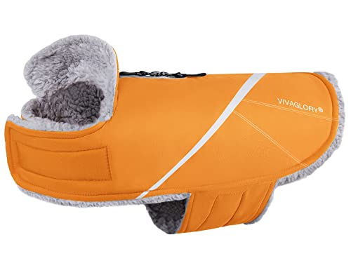 VIVAGLORY Hundemäntel für Kaltes Wetter, Gemütlich Wasserabweisend Winddicht Hundeweste, Warme Haustierbekleidung für Winter-Hundejacke für Kleine Mittel Hunde mit Pelzkragen, Orange, M VIVAGLORY Hundemäntel für Kaltes Wetter, Gemütlich Wasserabweisend Winddicht Hundeweste, Warme Haustierbekleidung für Winter-Hundejacke für Kleine Mittel Hunde mit Pelzkragen, Orange, M von VIVAGLORY
