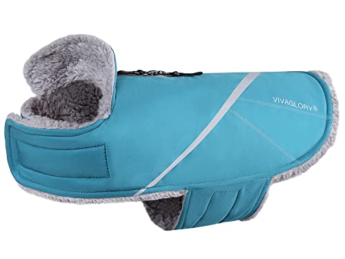 VIVAGLORY Hundemäntel für Kaltes Wetter, Warm Hundefleeceweste Jacke mit Zwei-Wege-Reißverschluss, Hundemantel Haustierjacke mit Fleecefutter für Kleine Haustiere, Türkis, XXS VIVAGLORY Hundemäntel für Kaltes Wetter, Warm Hundefleeceweste Jacke mit Zwei-Wege-Reißverschluss, Hundemantel Haustierjacke mit Fleecefutter für Kleine Haustiere, Türkis, XXS von VIVAGLORY