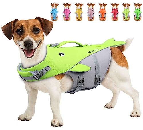 VIVAGLORY Hundeschwimmweste für Kleine & Mittelgroße Hunde, Einfach An-und Auszuziehen Sportliche Hundeschwimmweste mit verstellbaren Nylongurten, Neon-Gelb VIVAGLORY Hundeschwimmweste für Kleine & Mittelgroße Hunde, Einfach An-und Auszuziehen Sportliche Hundeschwimmweste mit verstellbaren Nylongurten, Neon-Gelb von VIVAGLORY