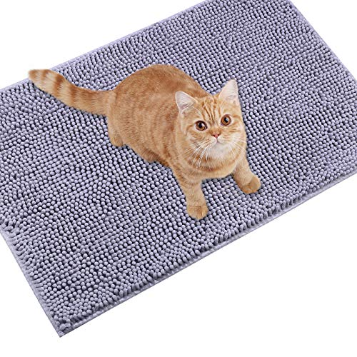 VIVAGLORY Katzenstreu-Matte, Streufangmatte, 80 × 50 cm Katzen Katzentoiletten Teppich mit Wasserdichter Rückseite, Superweich für Die Pfoten der Katze, Maschinenwaschbar, Grau VIVAGLORY Katzenstreu-Matte, Streufangmatte, 80 × 50 cm Katzen Katzentoiletten Teppich mit Wasserdichter Rückseite, Superweich für Die Pfoten der Katze, Maschinenwaschbar, Grau von VIVAGLORY