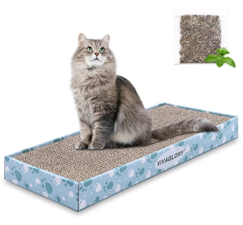 VIVAGLORY Katzenkratzer, Kratzpads mit Box, Umkehrbares Katzenkratzbrett, Kratzmatten für Hauskatzen, Karton-Katzenkratzer, Inklusive Katzenminze, 1 Packung, Regulär VIVAGLORY Katzenkratzer, Kratzpads mit Box, Umkehrbares Katzenkratzbrett, Kratzmatten für Hauskatzen, Karton-Katzenkratzer, Inklusive Katzenminze, 1 Packung, Regulär von VIVAGLORY