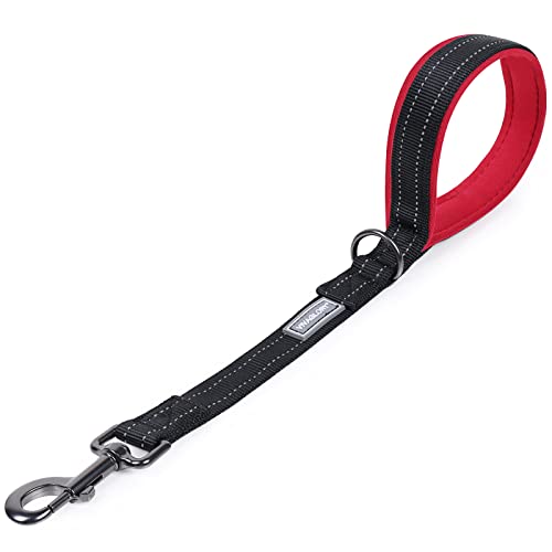 VIVAGLORY Kurzführer Hund Hundeleine Kurz Kurze Leine Hund Nylonleine Hundeleine Mittelgroße Große Hunde Kurzführer Hund Metallclip Hundeleine mit Kurzführer, 46 cm Länge 2,5 cm Breite, Schwarz/Rot VIVAGLORY Kurzführer Hund Hundeleine Kurz Kurze Leine Hund Nylonleine Hundeleine Mittelgroße Große Hunde Kurzführer Hund Metallclip Hundeleine mit Kurzführer, 46 cm Länge 2,5 cm Breite, Schwarz/Rot von VIVAGLORY