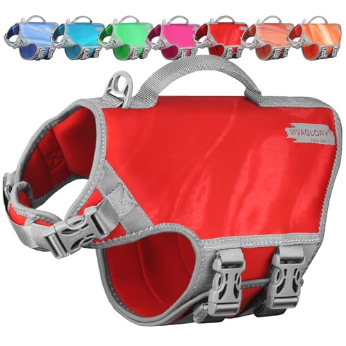 VIVAGLORY Neopren Schwimmweste Hund Hunde Rettungsweste Für Wassersport Schwimmen & Hunter, Leichte Sicher Langlebig Einstellbar Auftrieb Lebensretter Mit Rettungsgrif, S, Roter Granatapfel VIVAGLORY Neopren Schwimmweste Hund Hunde Rettungsweste Für Wassersport Schwimmen & Hunter, Leichte Sicher Langlebig Einstellbar Auftrieb Lebensretter Mit Rettungsgrif, S, Roter Granatapfel von VIVAGLORY