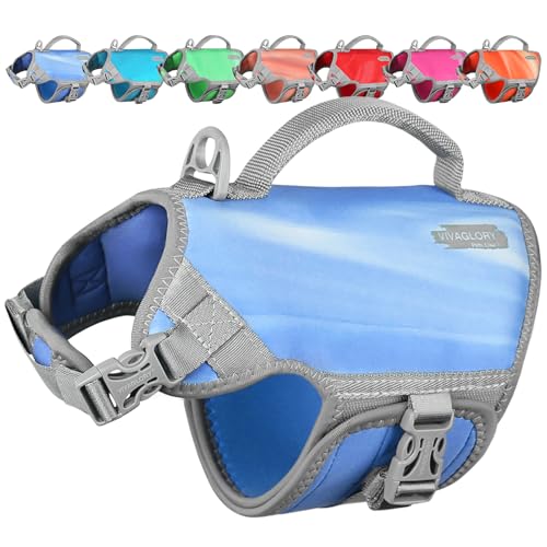 VIVAGLORY Neopren Schwimmweste Hund Hundeschwimmweste Für Wassersport Schwimmen & Hunter, Leichte Sicher Langlebig Einstellbar auftrieb Lebensretter Mit Rettungsgrif, XS, Blaue Welle VIVAGLORY Neopren Schwimmweste Hund Hundeschwimmweste Für Wassersport Schwimmen & Hunter, Leichte Sicher Langlebig Einstellbar auftrieb Lebensretter Mit Rettungsgrif, XS, Blaue Welle von VIVAGLORY