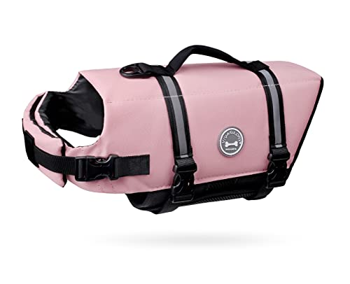 VIVAGLORY Rip Stop Schwimmweste Hund, Hundeschwimmweste, Schwimmhilfe & Auftrieb, Rettungsweste Hund für Bootfahren, XL, Kirschblütenrosa VIVAGLORY Rip Stop Schwimmweste Hund, Hundeschwimmweste, Schwimmhilfe & Auftrieb, Rettungsweste Hund für Bootfahren, XL, Kirschblütenrosa von VIVAGLORY