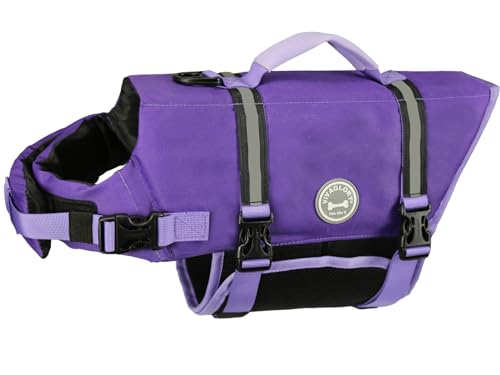 VIVAGLORY Rip Stop Schwimmweste Hund, Hundeschwimmweste, Schwimmhilfe & Auftrieb, Rettungsweste Hund für Bootfahren, XL, Lila VIVAGLORY Rip Stop Schwimmweste Hund, Hundeschwimmweste, Schwimmhilfe & Auftrieb, Rettungsweste Hund für Bootfahren, XL, Lila von VIVAGLORY
