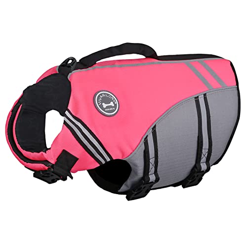 VIVAGLORY Schwimmweste Hund Sportstil Hundeschwimmweste Hunde Schwimmhilfe Rettungsweste Schwimmwesten for Schwimmhilfe Auftrieb, XL, Neon Rosa VIVAGLORY Schwimmweste Hund Sportstil Hundeschwimmweste Hunde Schwimmhilfe Rettungsweste Schwimmwesten for Schwimmhilfe Auftrieb, XL, Neon Rosa von VIVAGLORY