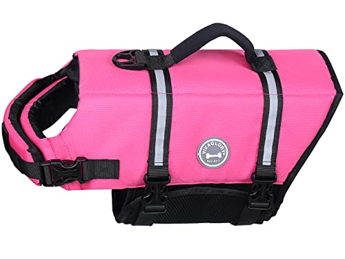VIVAGLORY Ripstop Hunde Rettungsweste für Kleine Mittel Große Hunde Bootfahren, Hund Schwimmweste mit Verbesserter Auftrieb & Sichtbarkeit, Rosa VIVAGLORY Ripstop Hunde Rettungsweste für Kleine Mittel Große Hunde Bootfahren, Hund Schwimmweste mit Verbesserter Auftrieb & Sichtbarkeit, Rosa von VIVAGLORY