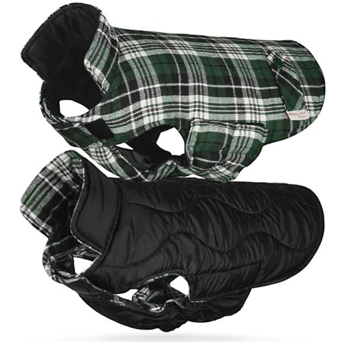 VIVAGLORY SoftJoy Hundemantel für Hunde Hundejacke Welpe Wintermantel Winterjacken & Wintermäntel Hundepullover Hundemantel für Winter Klettverschluss Wendbarer Softshell M Grün VIVAGLORY SoftJoy Hundemantel für Hunde Hundejacke Welpe Wintermantel Winterjacken & Wintermäntel Hundepullover Hundemantel für Winter Klettverschluss Wendbarer Softshell M Grün von VIVAGLORY
