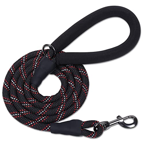VIVAGLORY Starke Seilleine Mit Dickem Neopren-Gepolsterten Griff, 150CM Reflektierende Trainings- Und Spaziergangsleine Für Mittelgroße Und Große Hunde, Die Ziehen, Schwarz VIVAGLORY Starke Seilleine Mit Dickem Neopren-Gepolsterten Griff, 150CM Reflektierende Trainings- Und Spaziergangsleine Für Mittelgroße Und Große Hunde, Die Ziehen, Schwarz von VIVAGLORY
