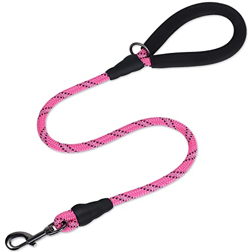 VIVAGLORY Starke Seilleine Mit Weichem Neopren-Gepolsterten Griff Und Stark Reflektierenden Fäden, 90CM Kurze Hundeleine Für Training Und Spazierengehen Mit Kleinen Und Mittelgroßen Hunden, Pink VIVAGLORY Starke Seilleine Mit Weichem Neopren-Gepolsterten Griff Und Stark Reflektierenden Fäden, 90CM Kurze Hundeleine Für Training Und Spazierengehen Mit Kleinen Und Mittelgroßen Hunden, Pink von VIVAGLORY