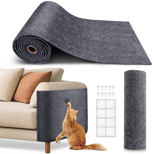 VIVOYAN Kratzmatte, zuschneidbar, langlebig, selbstklebend, für Kratzbaum, Möbel und Kratzbaum, extra klebrige Pads und Schrauben, Dunkelgrau, 199,9 x 40,1 cm VIVOYAN Kratzmatte, zuschneidbar, langlebig, selbstklebend, für Kratzbaum, Möbel und Kratzbaum, extra klebrige Pads und Schrauben, Dunkelgrau, 199,9 x 40,1 cm von VIVOYAN