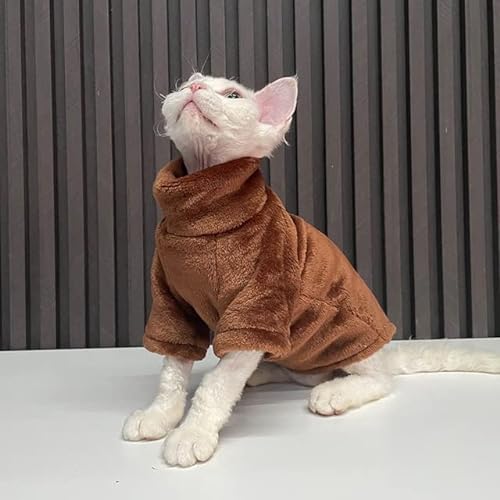 VIXDA Haarlose Katze Pullover Wintermode Verdickung Warme Kleidung Zuhause Bequeme Winterhundekleidung für kleine Hunde von VIXDA